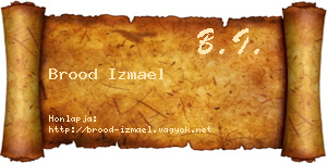 Brood Izmael névjegykártya